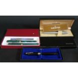 Three Sheaffer Fountain / Cartridge Pens, boxed or cased