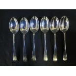 Set Of Six Silver Tea Spoons, Chester 1896. 140 grams