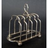 A Victorian Silver Four Slice Toast Rack, Sheffield 1898, Thomas Bradbury & Sons Ltd., 76g