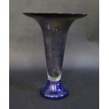A Glass Trumpet Vase, 32cm high