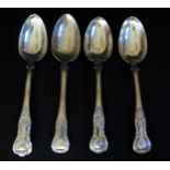 A Pair of Victorian Silver Serving Spoons (London 1858, Chawner & Co., 200g) and two others (