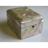 An Antique Mother of Pearl Mounted Gob Watch Case (for max, 38mm diam. watch) with void under for