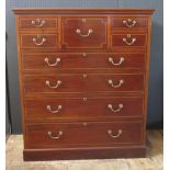 Large Victorian Chest of Drawers by D&H Waddington, Bolton. Five small Drawers over four. H.