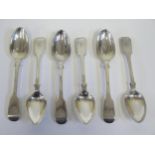 A Set of Six Victorian Silver Teaspoons, Sheffield 1887, Walker & Hall (John Edward Bingham), 136g