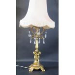 A Decorative Table Lamp with shade, c. 71cm
