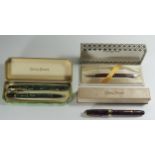 A Boxed Conway Stewart No.27 Fountain Pen, boxed Conway Stewart 759 and 'Nippy' pencil set and