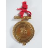 A Rare Deputy Master Gilt Orange Association, Williamite Club medal inscribed THE GLORIOUS MEMORY