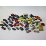 A Collection of Playworn Matchbox Regular Wheels, Artillery Guns etc.