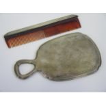 A Sterling Silver Hand Mirror and Comb Set, RB Co.