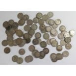 A Collection of .925 and .50 Silver 3d Coins, 115.5g