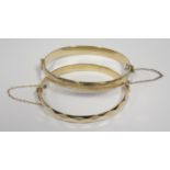 Two 9ct Rolled Gold Hinged Bangles