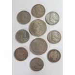 A selection of USA Coins, including1924 dollar (not authenticated) and Mexican1963 Olympics 25 pesos