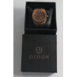 A Boxed DIDUN Gent's Quartz Wristwatch