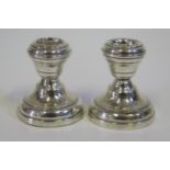 A Pair of George V Loaded Silver Candlesticks, Birmingham 1931, 6.5cm high