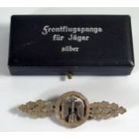 A WWII German Luftwaffe Bar, arrow up, cased and with rare card box