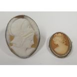 A Shell Cameo Ring and brooch