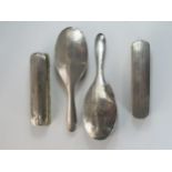 A Four Part Silver Backed Brush Set