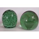 Two Victorian Glass Dumps, tallest 9cm