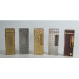 Five Dunhill Rollagas Lighters for spares