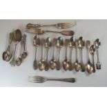 A Selection of Odd Hallmarked Silver and Plate, 244g weighable silver