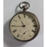 A Francis Abbott of Manchester Silver Cased Pocket Watch, Chester 1899. A/F