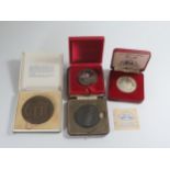 Four Cased Medallions _ London & Birmingham Railway Centenary 1838-1938, London, Midland and