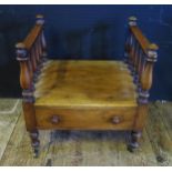 A Victorian Mahogany Canterbury, 53(w)x57(h)x47(d)cm