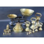 A Selection of Brass Weights and scales