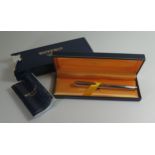 A Cased WATERMAN Ideal Silver and Gilt Ball Point Pen Case