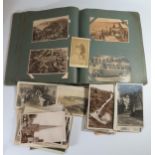 An Album of UK, including Cornwall, and World Postcards, including Valletta and loose cards, c.