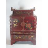 An Early 20th Century Japanese Lacquered Kodansu, 45(h)x31(w)x14(d)cm