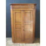 A Oversized Georgian Mahogany Corner Cabinet, 147cm H x 93cm W x 52cm D.