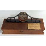 A 19th Century Iron Cased inclinometer, dial signed W.M. Mellick, 12", wood cased