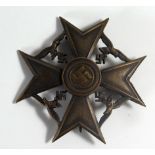 A WWII German Spanish Cross in bronze (N.M.M)