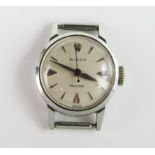 A Ladies Rolex Precision Ref: 9168 Steel Cased Automatic Wristwatch with hearts to 3, 6 & 9, 1950's,