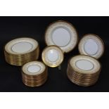 An Aynsley 'Gold Dowery' Part Dinner Service _ 16 x 10.5", 17 x 8.25" and 17 x 6.25"