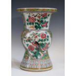 A 19th Century Chinese Porcelain Nonyaware Spittoon decorated with Fenghuang and chrysanthemums on a