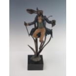 Rachel Talbot, Alice in Wonderland 'Moonstruck' Bronze Hare on a polished granite base, limited