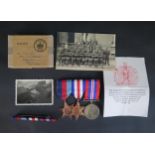 An Original Card Boxed WWII Three Medal Group including War Medal, 1939-45 Star and France and