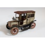 A Rare Gunthermann ASGW Tinplate Clockwork Limousine Car Circa 1920's. Fair, appears complete