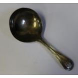 A George III Silver Tea Caddy Spoon, London 1801, Peter, Ann and William Bateman, 9cm, 14.9g
