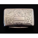 A William IV Silver Vinaigrette with chased foliate decoration and gilt grill, Birmingham 1834,