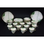 A Royal Doulton 'GLAMIS' Art Deco Part Tea Set including 12 x tea plates, saucers, 10 x cups, 2 x