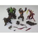 A Collection of World of Warcraft Figures by Bizzard Productions (some faults)