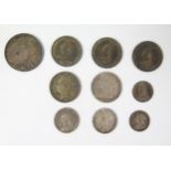 A Selection of Victorian Silver Coins including Shillings, Sixpence and 3d, 47.2g