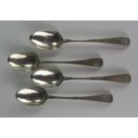 A Set of Four George III Silver Serving Spoons, London 1809, William Seaman, 21.5cm, 206g