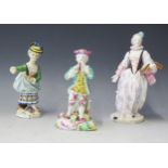Three 19th Century Porcelain Figurines including Vienna, tallest 18.5cm. All A/F