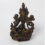 A Small Bronze Seated Figure, 9cm