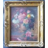 Etienne, floral still life, oil on canvas, 52.5x42cm, framed