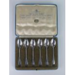 A Cased Set of Six George V Silver Jubilee 'British Hallmarks' Teaspoons, 1935, Roberts & Belk Ltd.,